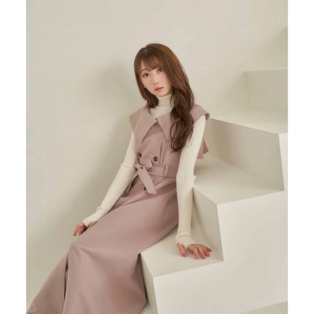 SNIDEL(スナイデル)のRosé muse big collar trench one-piece レディースのワンピース(ロングワンピース/マキシワンピース)の商品写真