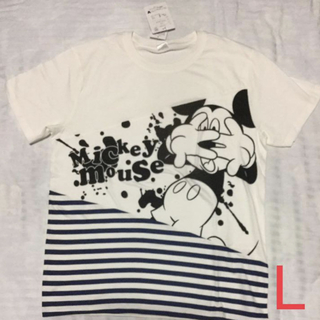 ディズニー(Disney)の新品 Disney Mickey Tシャツ L(Tシャツ/カットソー(半袖/袖なし))