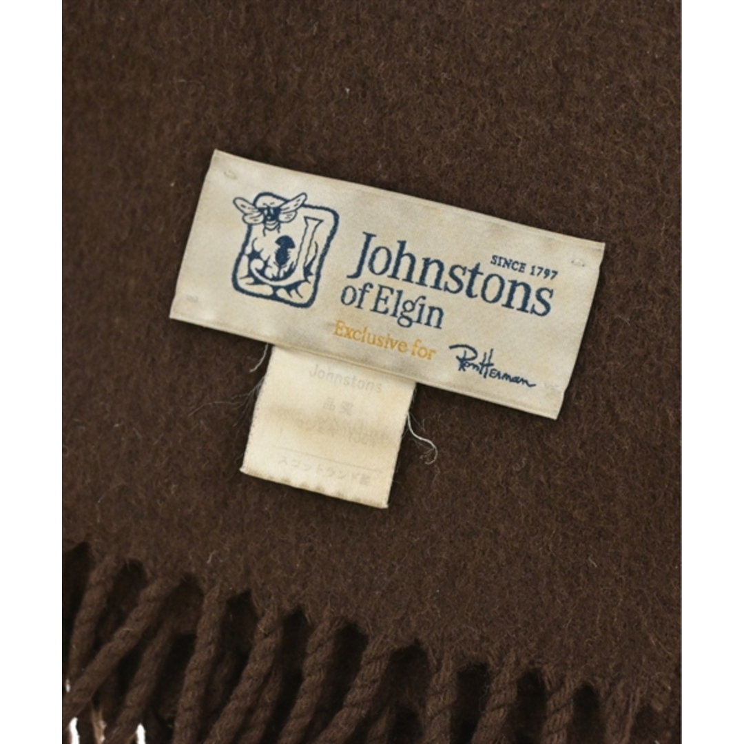 Johnstons(ジョンストンズ)のJohnstons ジョンストンズ ストール - 茶 【古着】【中古】 レディースのファッション小物(ストール/パシュミナ)の商品写真