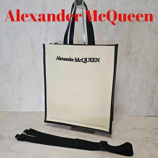 アレキサンダーマックイーン(Alexander McQueen)の極美品　アレキサンダーマックイーン　トートバッグ　レザー　ショルダー　　ロゴ総柄(トートバッグ)