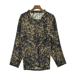 ドリスヴァンノッテン(DRIES VAN NOTEN)のDRIES VAN NOTEN ブラウス 36(XS位) ベージュx紺(総柄) 【古着】【中古】(シャツ/ブラウス(長袖/七分))