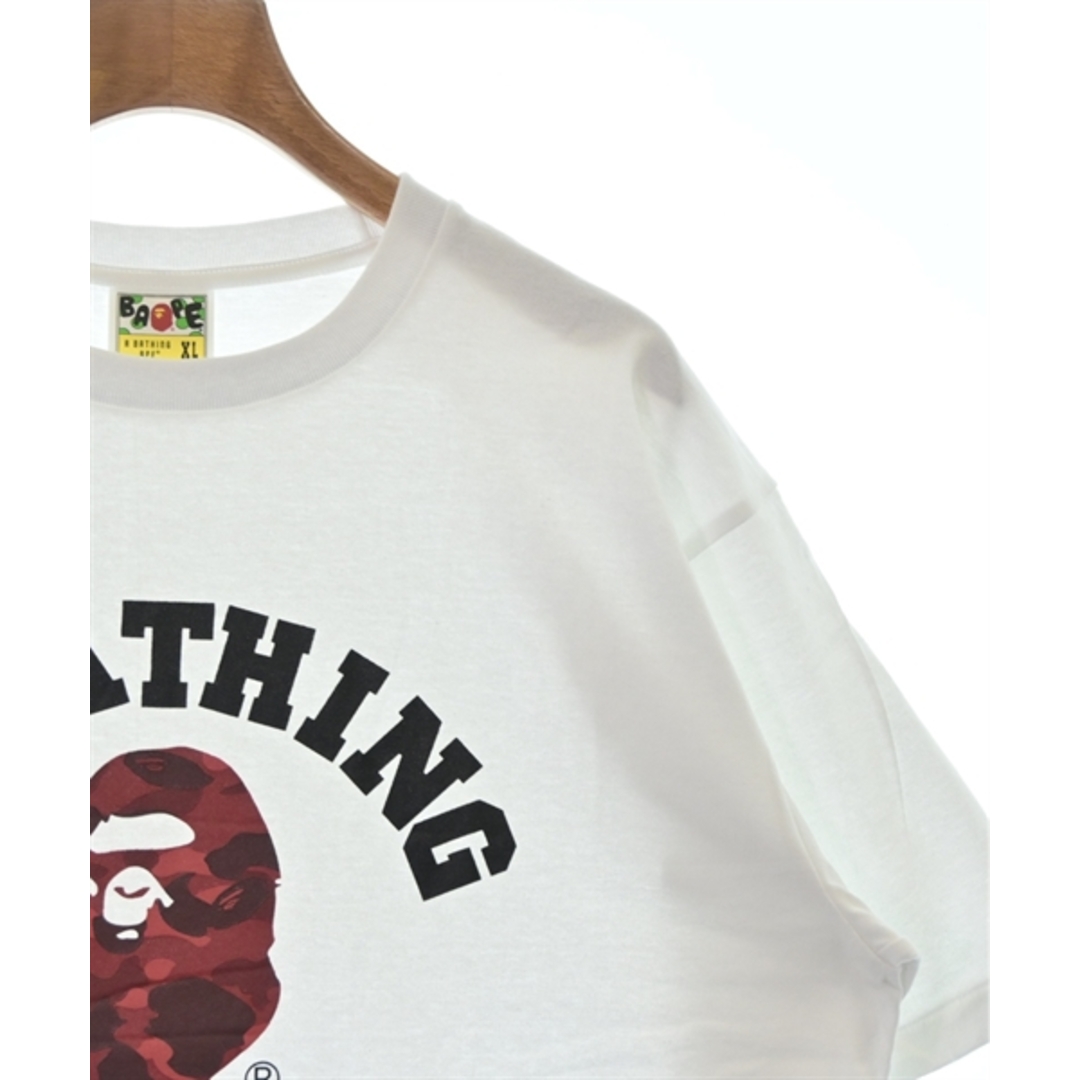 A BATHING APE(アベイシングエイプ)のA BATHING APE アベイシングエイプ Tシャツ・カットソー XL 白 【古着】【中古】 メンズのトップス(Tシャツ/カットソー(半袖/袖なし))の商品写真