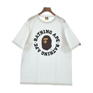 アベイシングエイプ(A BATHING APE)のA BATHING APE アベイシングエイプ Tシャツ・カットソー XL 白 【古着】【中古】(Tシャツ/カットソー(半袖/袖なし))