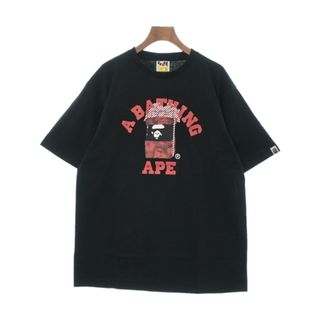 アベイシングエイプ(A BATHING APE)のA BATHING APE アベイシングエイプ Tシャツ・カットソー XL 黒 【古着】【中古】(Tシャツ/カットソー(半袖/袖なし))