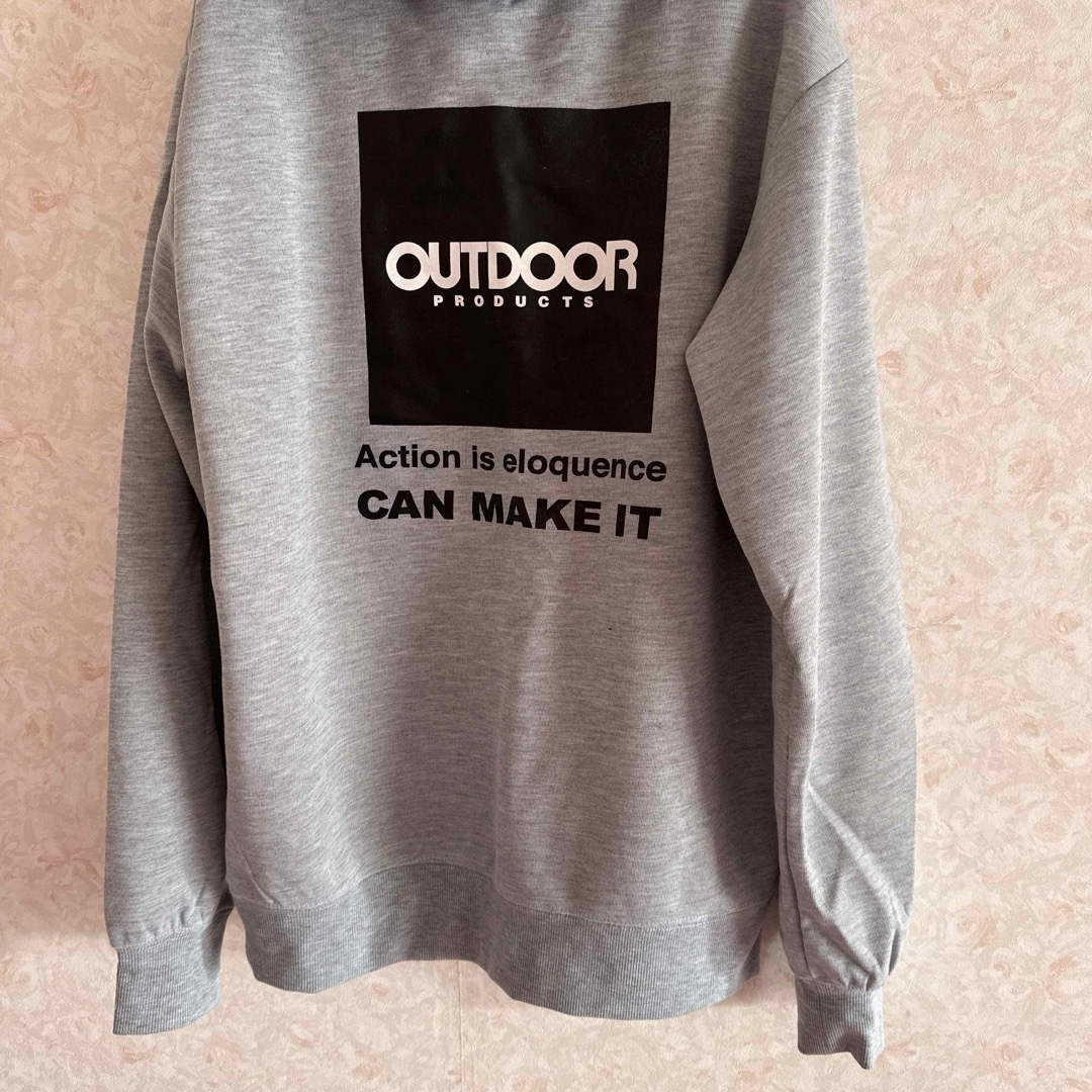 OUTDOOR(アウトドア)の【OUTDOOR】フード付きパーカー 男女兼用 ユニセックス グレー レディースのトップス(パーカー)の商品写真