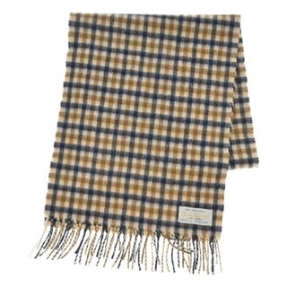 アクアスキュータム(AQUA SCUTUM)のAQUASCUTUM アクアスキュータム マフラー - 紺x茶等(チェック) 【古着】【中古】(マフラー/ショール)