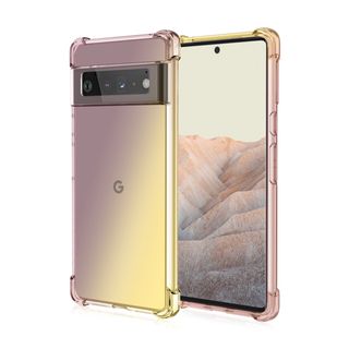 Google Pixel 6a用ケース [グラデーション] ブラック×ゴールド(Androidケース)