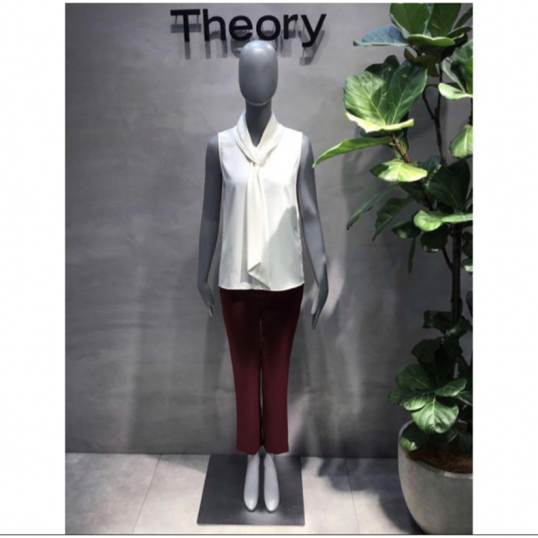 Theory 18aw ボウタイノースリーブブラウス Theory 18aw ボウタイノースリーブブラウス