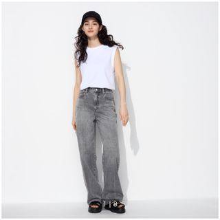 ユニクロ(UNIQLO)の❣️新品未開封❣️UNIQLOワイドストレートジーンズ(デニム/ジーンズ)