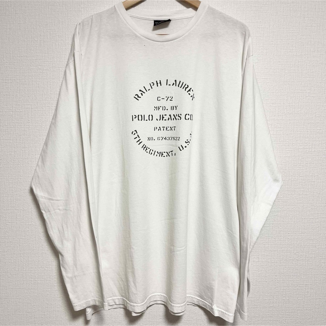 Ralph Lauren(ラルフローレン)のラルフローレン  RalphLauren POLO ポロ　長袖　ロンT 白　L メンズのトップス(Tシャツ/カットソー(七分/長袖))の商品写真
