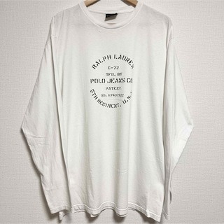 ラルフローレン(Ralph Lauren)のラルフローレン  RalphLauren POLO ポロ　長袖　ロンT 白　L(Tシャツ/カットソー(七分/長袖))