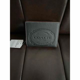 コーチ(COACH)のコーチ　エンブレム　二つ折り財布　ブラック(折り財布)