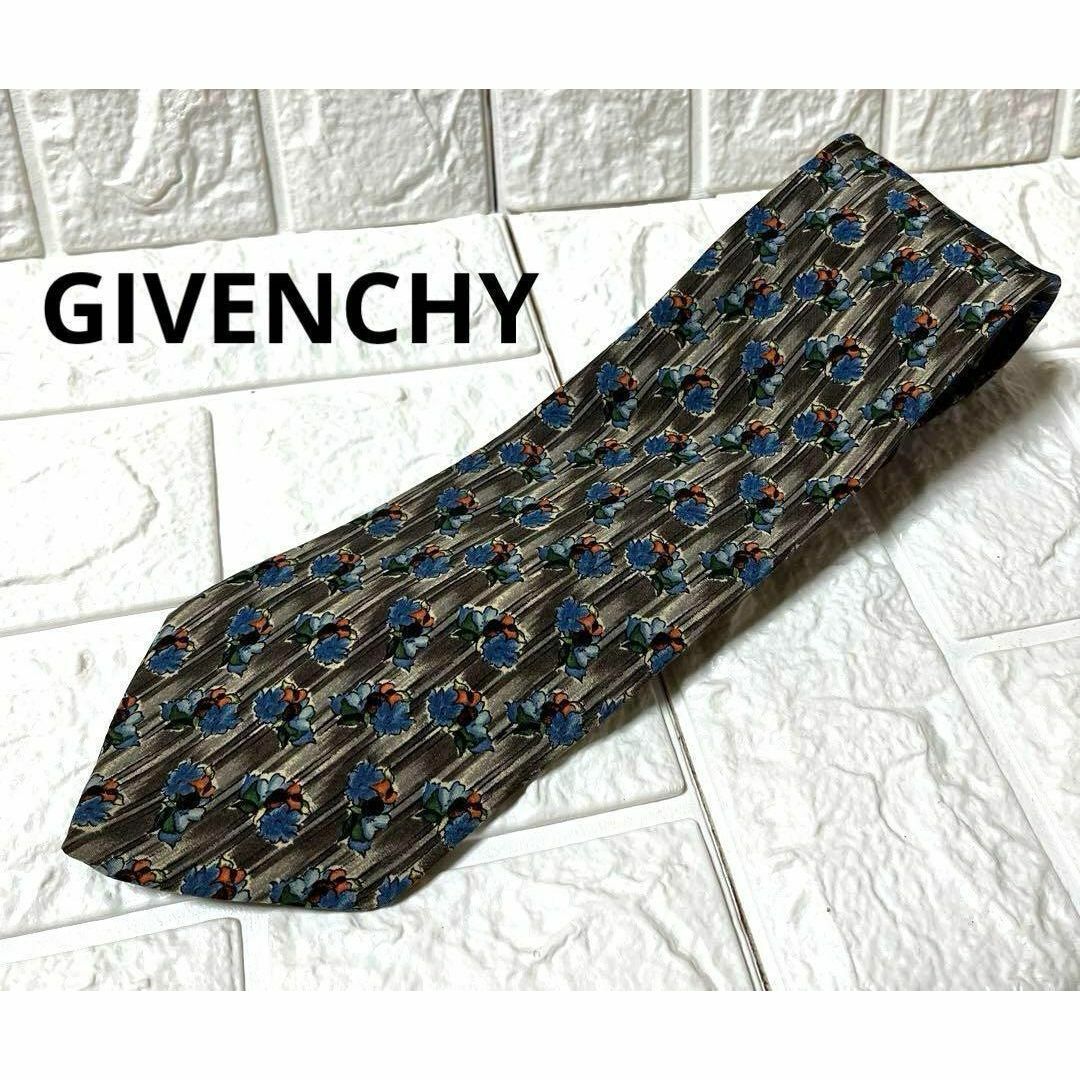 GIVENCHY(ジバンシィ)のGIVENCHYネクタイ　ボタニカル　花柄　総柄　高級シルク　イタリア製 メンズのファッション小物(ネクタイ)の商品写真