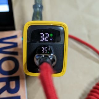 《クール！》電流計付 GaN 急速充電器　35W 2ポート(バッテリー/充電器)