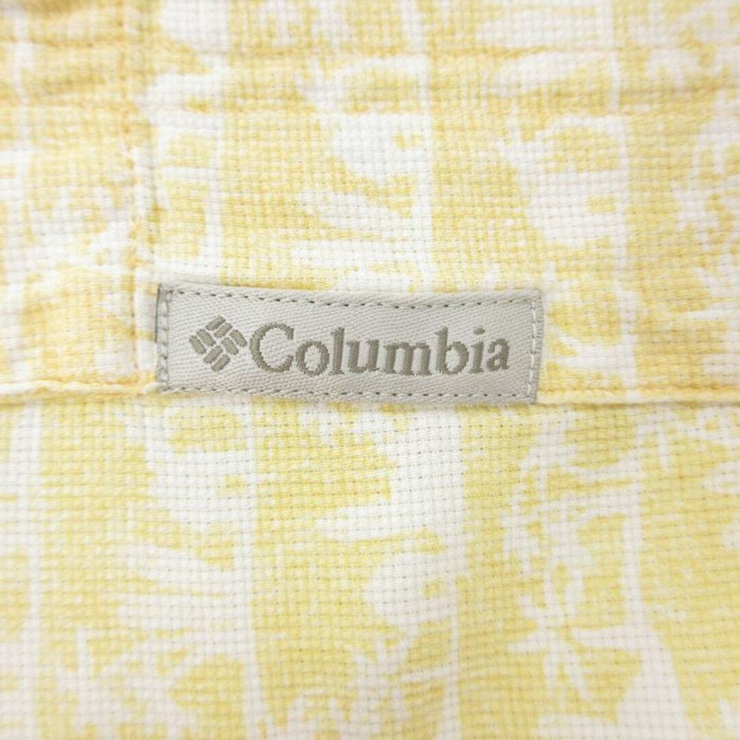 Columbia(コロンビア)のXL★古着 コロンビア COLUMBIA 半袖 シャツ メンズ 00年代 00s 総柄 ワンポイントロゴ 大きいサイズ コットン 黄 イエロー 24apr03 中古 トップス メンズのトップス(シャツ)の商品写真