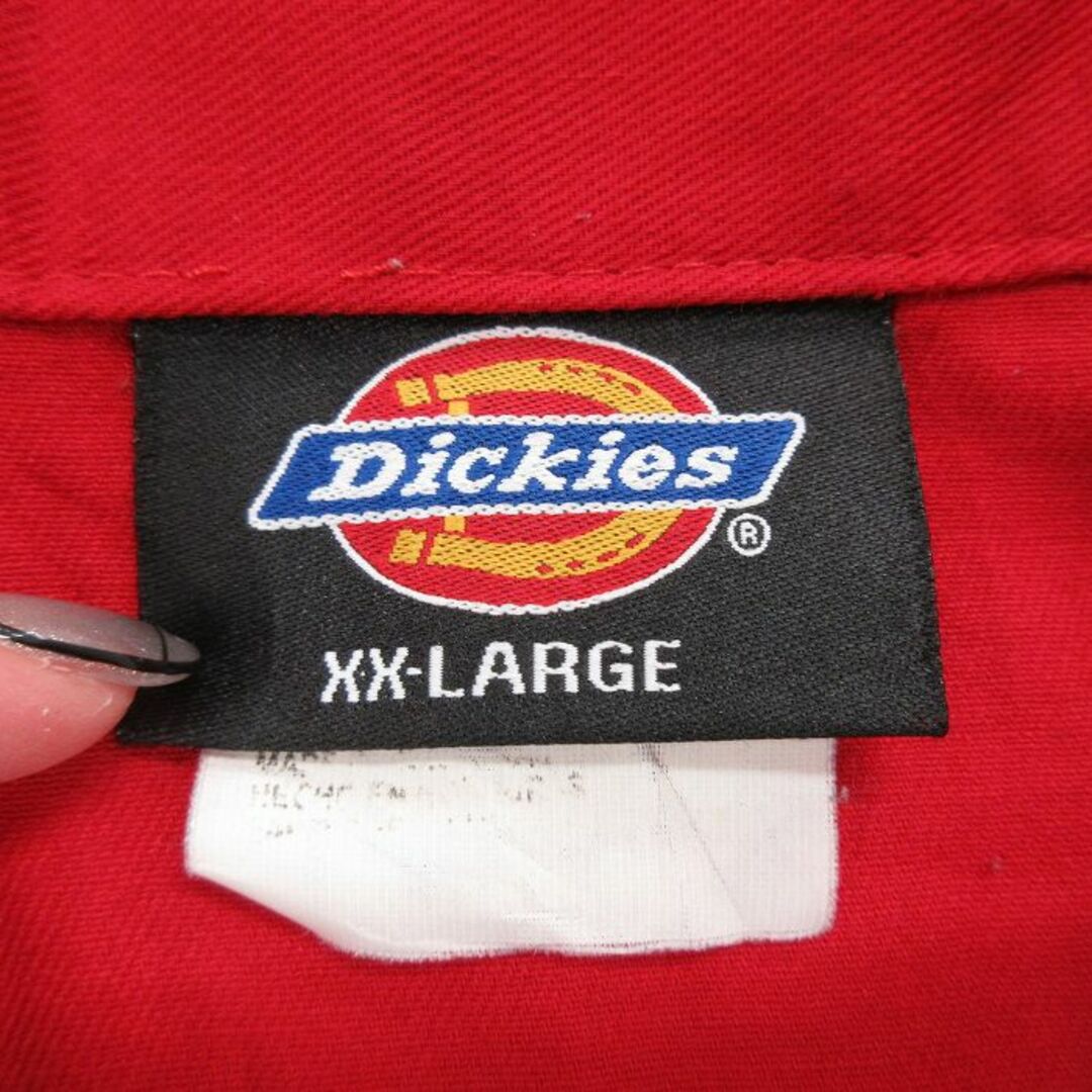 Dickies(ディッキーズ)のXL★古着 ディッキーズ Dickies 半袖 ワーク シャツ メンズ ツートンカラー 大きいサイズ ロング丈 黒他 ブラック 24apr03 中古 トップス メンズのトップス(シャツ)の商品写真