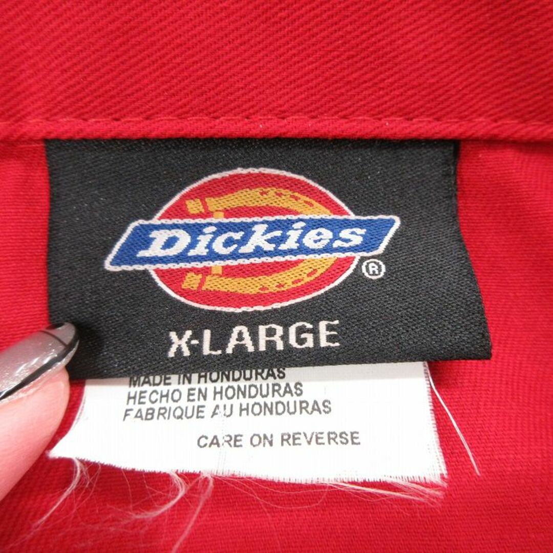 Dickies(ディッキーズ)のXL★古着 ディッキーズ Dickies 半袖 ワーク シャツ メンズ ツートンカラー 大きいサイズ ロング丈 黒他 ブラック 24apr03 中古 トップス メンズのトップス(シャツ)の商品写真