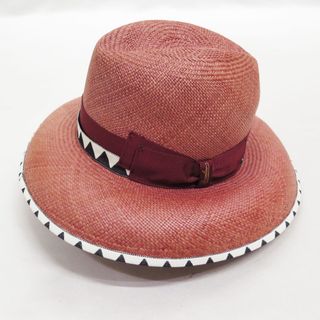 Borsalino - 限定 ボルサリーノ ジオメトリック ワイドブリム パナマ ハット