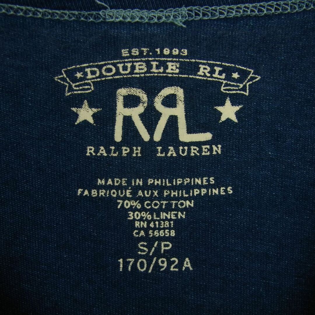 Ralph Lauren(ラルフローレン)のRALPH LAUREN ラルフローレン Logo Indigo Jersey T-Shirt コットンリネン インディゴ ネイティブ ロゴ プリント 半袖 Tシャツ インディゴブルー系 S【中古】 メンズのトップス(Tシャツ/カットソー(半袖/袖なし))の商品写真