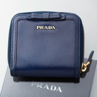 プラダ(PRADA)のK3751M 良品 プラダ 本革 ヴィッテロ ムーヴ ラウンドF 二つ折 財布(財布)