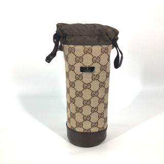 グッチ(Gucci)のグッチ GUCCI ボトルホルダー 28691 GG ペットボトル入れ ポーチ GGキャンバス/レザー ベージュ(ポーチ)