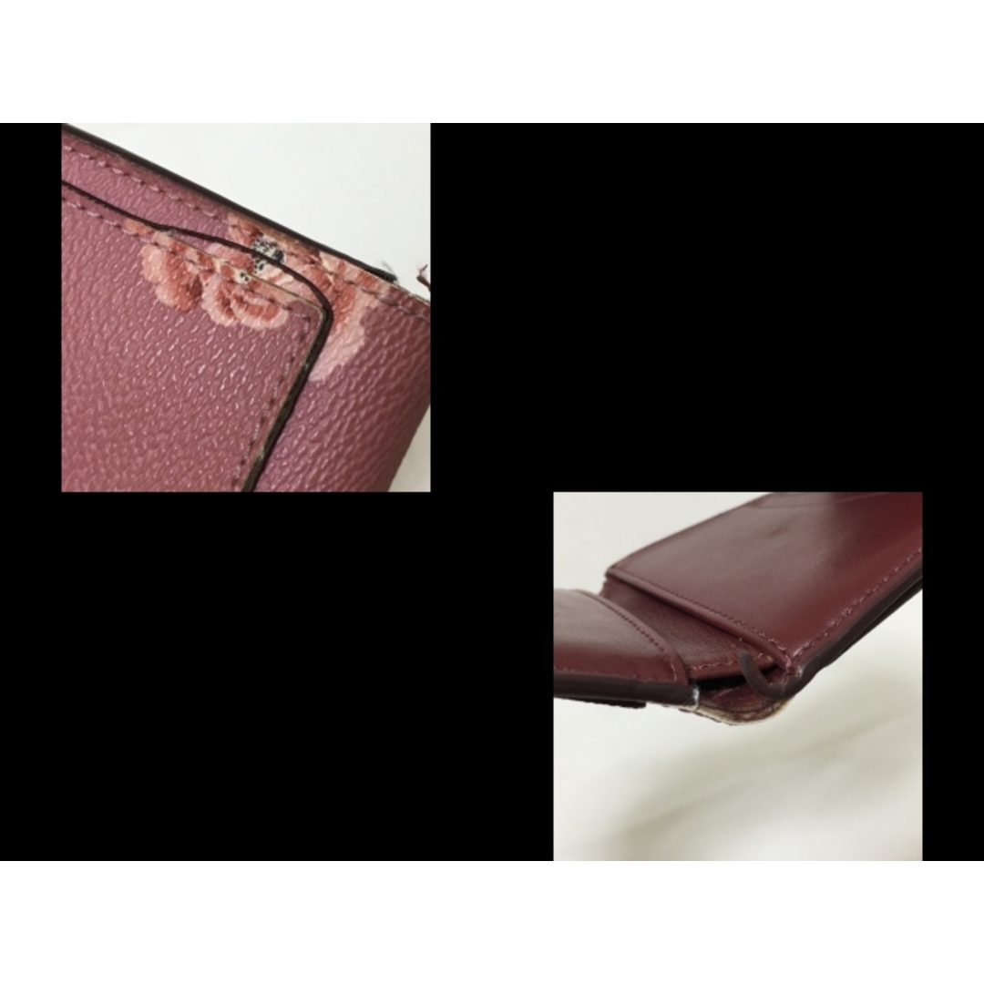COACH(コーチ)のCOACH(コーチ) 3つ折り財布 - 31822 ピンク×ライトピンク×白 花柄 PVC(塩化ビニール) レディースのファッション小物(財布)の商品写真