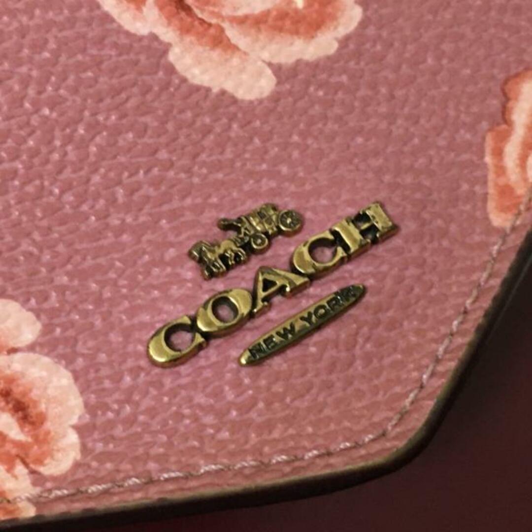 COACH(コーチ)のCOACH(コーチ) 3つ折り財布 - 31822 ピンク×ライトピンク×白 花柄 PVC(塩化ビニール) レディースのファッション小物(財布)の商品写真