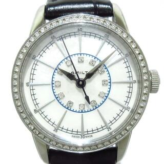 ハミルトン(Hamilton)のHAMILTON(ハミルトン) 腕時計 レイルロード H403910 レディース 12Pダイヤ/ダイヤベゼル/シェル文字盤 ホワイトシェル(腕時計)