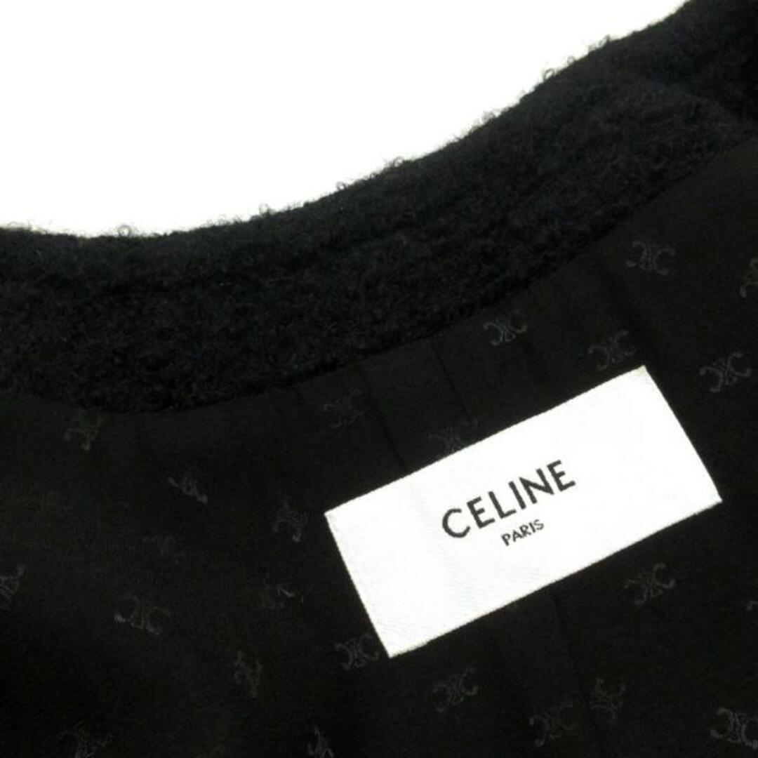 celine(セリーヌ)のCELINE(セリーヌ) ジャケット サイズ36 S レディース - 2V890403I 黒×アイボリー 長袖/ツイード/秋/冬 ウール、モヘア レディースのジャケット/アウター(その他)の商品写真