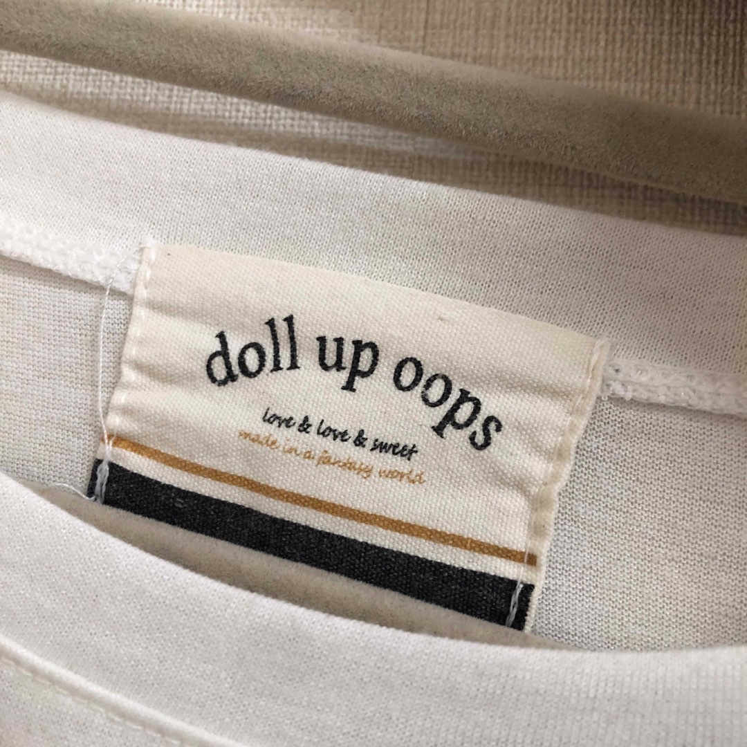 doll up oops(ドールアップウップス)のdoll up oops 半袖Tシャツ　動物柄　ホワイト レディースのトップス(Tシャツ(半袖/袖なし))の商品写真