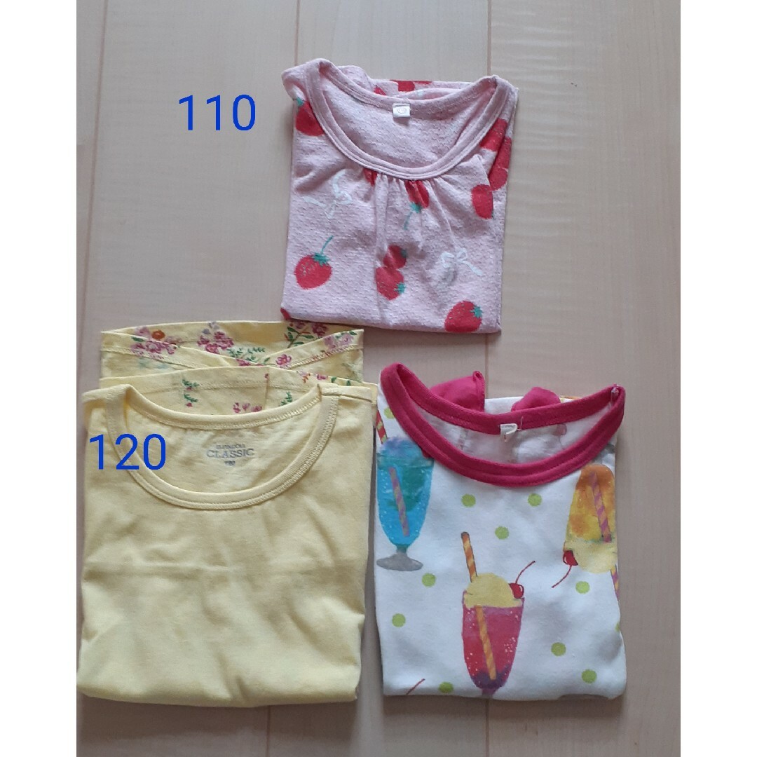 西松屋(ニシマツヤ)の半袖　Tシャツ　110、120 キッズ/ベビー/マタニティのキッズ服女の子用(90cm~)(Tシャツ/カットソー)の商品写真