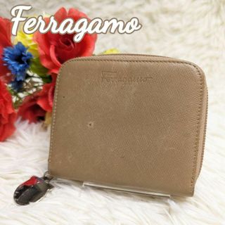 Salvatore Ferragamo - Ferragamo フェラガモ ラウンドファスナー 二つ折り財布 レザー 本革