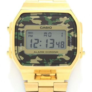 カシオ(CASIO)のCASIO(カシオ) 腕時計 - A168WE メンズ 迷彩柄 グリーン×ダークブラウン×カーキ(その他)