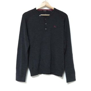 バーバリーブラックレーベル(BURBERRY BLACK LABEL)のBurberry Black Label(バーバリーブラックレーベル) 長袖セーター サイズ2 M メンズ - ダークグレー(ニット/セーター)