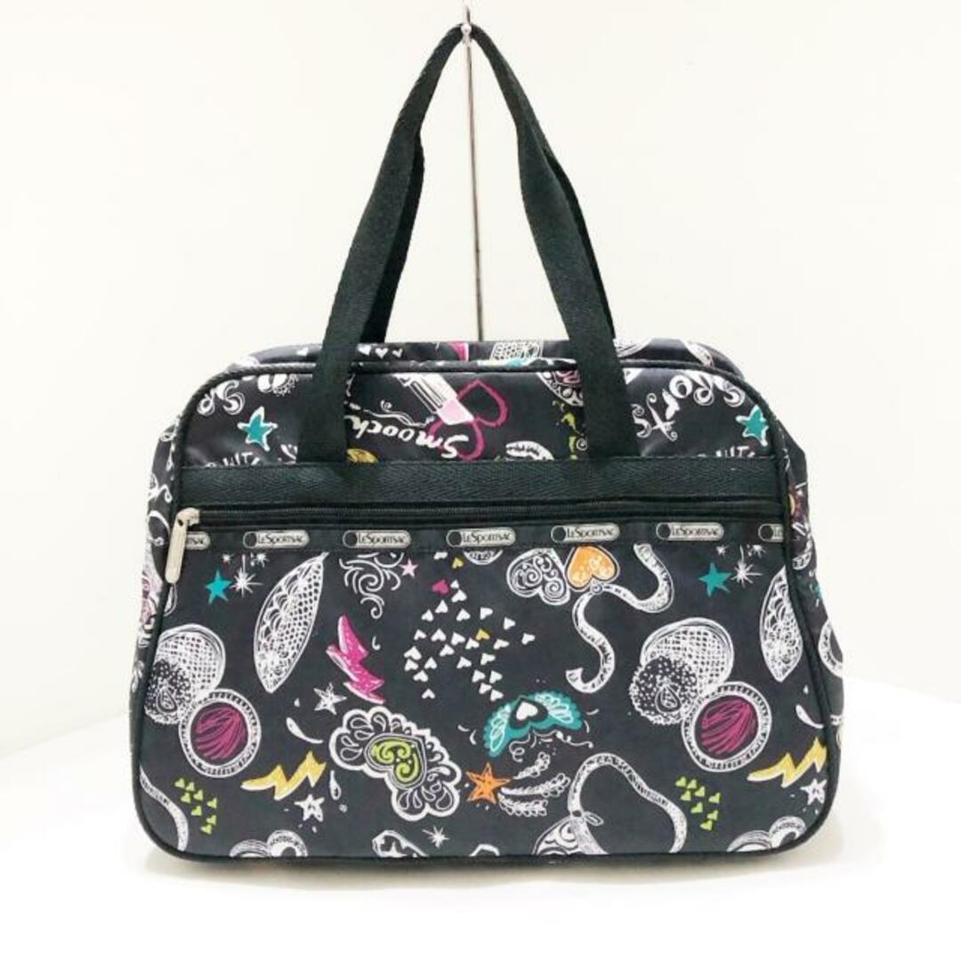 LeSportsac(レスポートサック)のLESPORTSAC(レスポートサック) ハンドバッグ美品  - 黒×白×マルチ レスポナイロン レディースのバッグ(ハンドバッグ)の商品写真