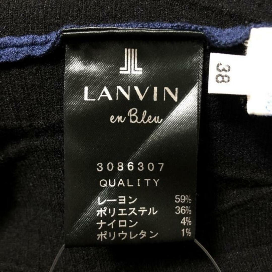 LANVIN en Bleu(ランバンオンブルー)のLANVIN en Bleu(ランバンオンブルー) ワンピース サイズ38 M レディース - ネイビー ノースリーブ/ロング/プリーツ レディースのワンピース(その他)の商品写真