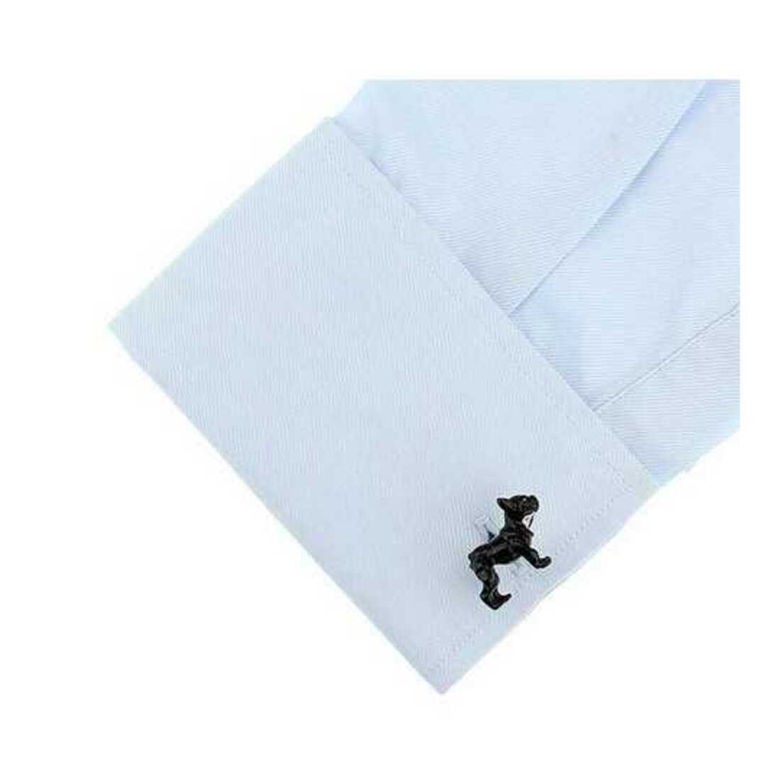 フレンチブルドック カフスボタン カフス タイピン ネクタイ ブラック 犬 メンズのファッション小物(カフリンクス)の商品写真