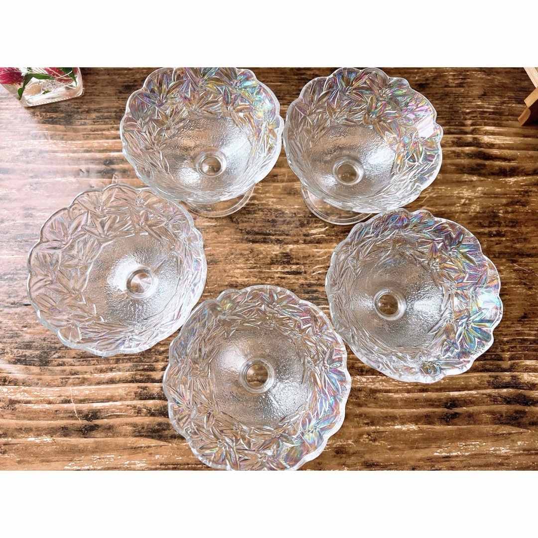 東洋佐々木ガラス(トウヨウササキガラス)の【SASAKI GLASS】オーロラ アイス スタンド カップ  ５個 セット インテリア/住まい/日用品のキッチン/食器(食器)の商品写真