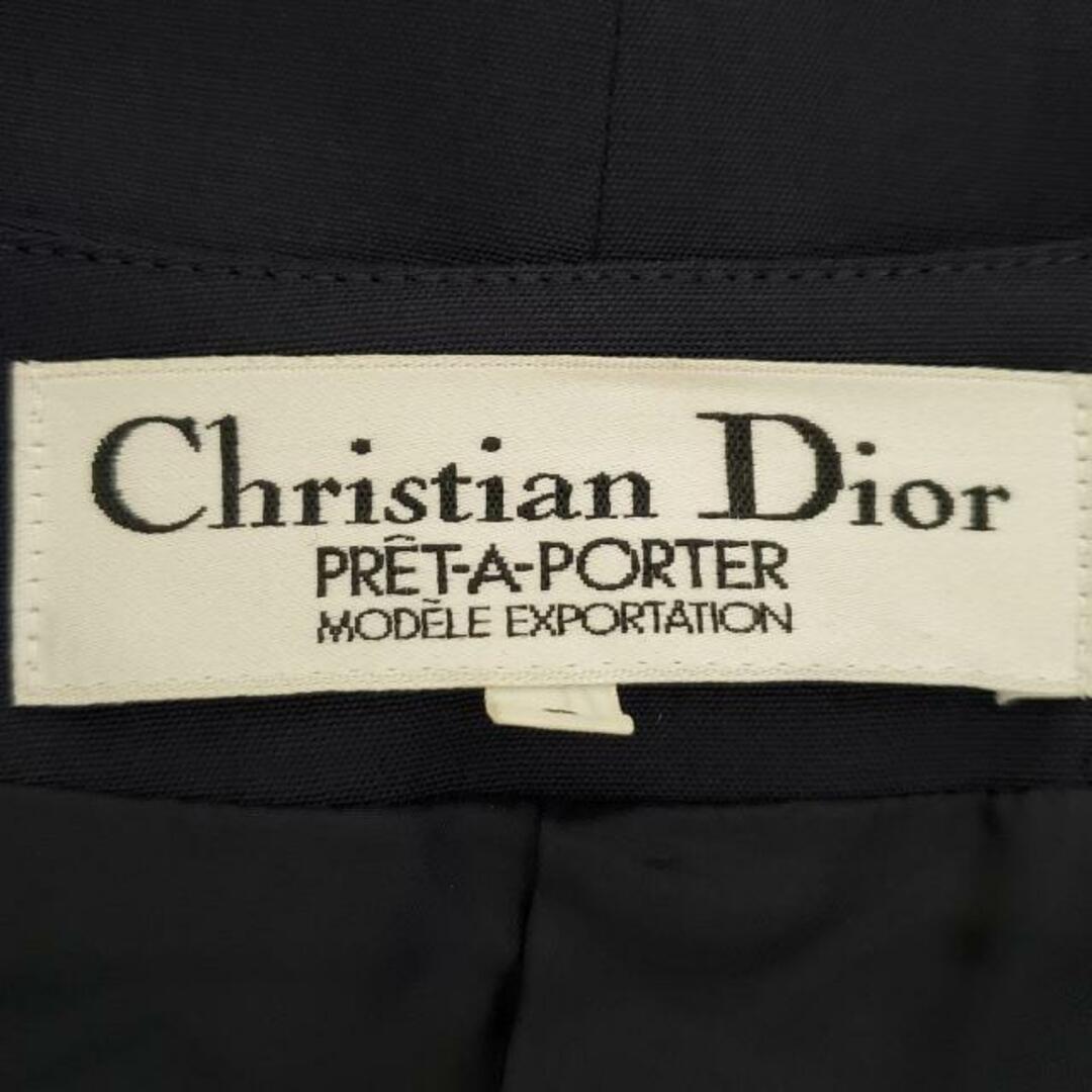 Christian Dior(クリスチャンディオール)のDIOR/ChristianDior(ディオール/クリスチャンディオール) ジャケット サイズ9 M レディース美品  - ダークネイビー 長袖/肩パッド/春/秋 レディースのジャケット/アウター(その他)の商品写真