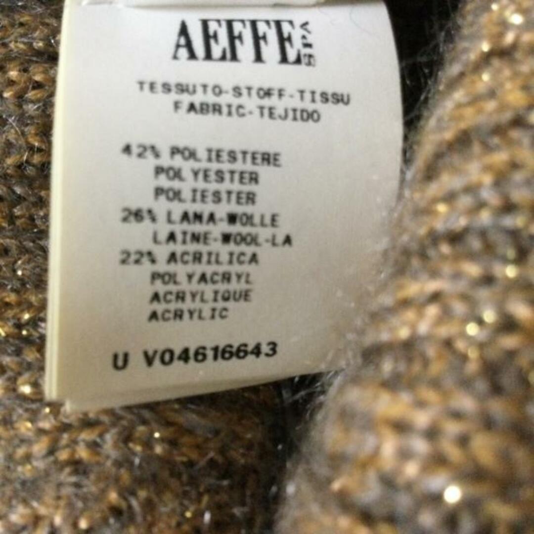 ALBERTA FERRETTI(アルベルタフェレッティ)のALBERTA FERRETTI(アルベルタ・フェレッティ) ワンピース サイズ40 M レディース - ブラウン×マルチ Vネック/半袖/ひざ丈/ニット/ラメ レディースのワンピース(その他)の商品写真