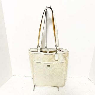 コーチ(COACH)のCOACH(コーチ) トートバッグ シグネチャーランチトート 1464 アイボリー ジャガード×レザー(トートバッグ)