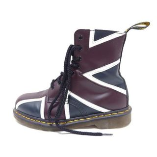 ドクターマーチン(Dr.Martens)のDr.Martens(ドクターマーチン) ショートブーツ 7 UK レディース - ボルドー×黒×白 レザー(ブーツ)