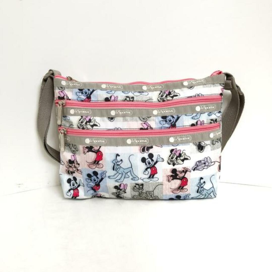 LeSportsac(レスポートサック)のLESPORTSAC(レスポートサック) ショルダーバッグ美品  - グレー×ピンク×マルチ Disneyコラボ レスポナイロン レディースのバッグ(ショルダーバッグ)の商品写真