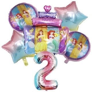 Disney - ディズニープリンセス　バルーン　お誕生日　飾り　バースデー　風船　アリエル　ベル