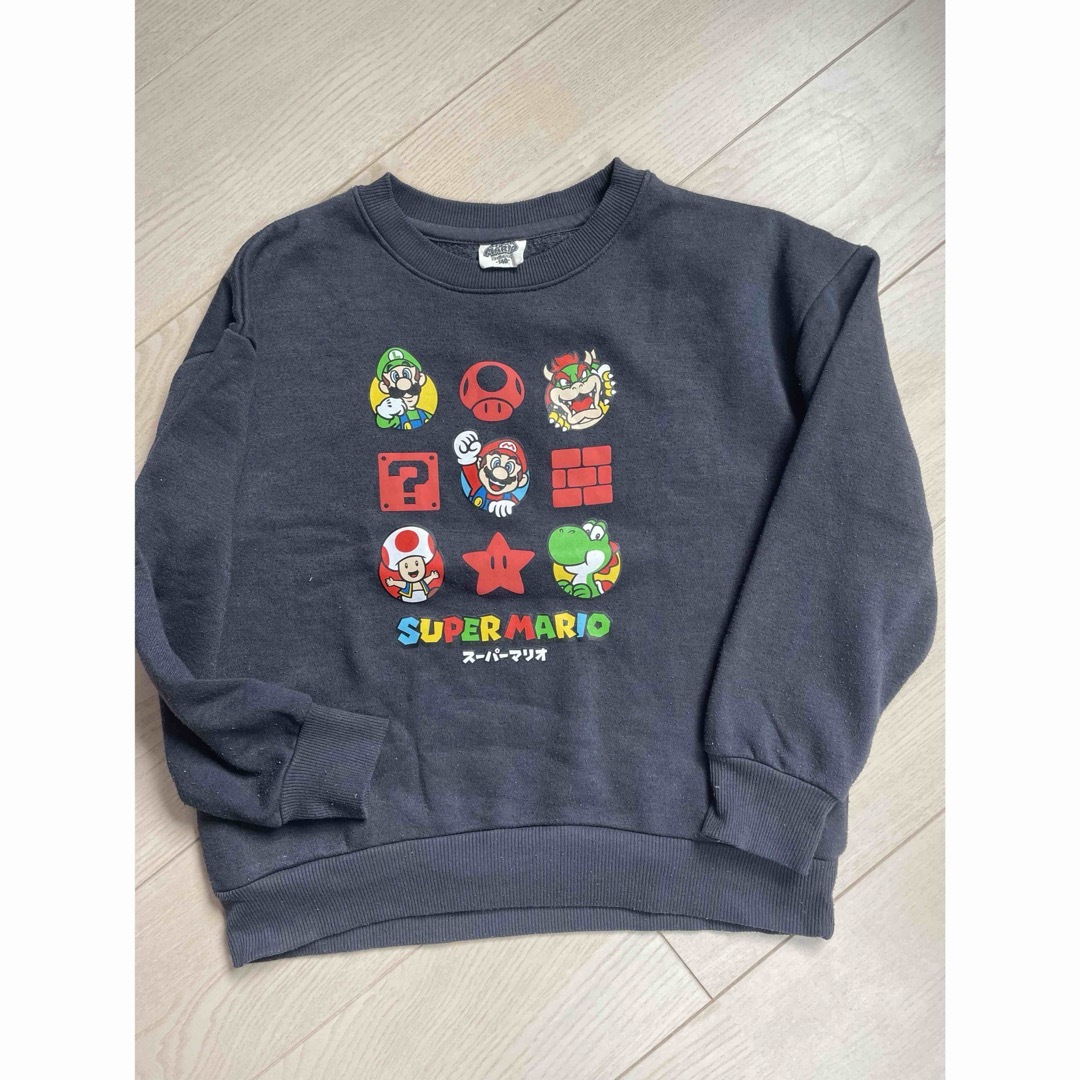 BANDAI(バンダイ)のマリオトレーナー　140 裏起毛 キッズ/ベビー/マタニティのキッズ服男の子用(90cm~)(Tシャツ/カットソー)の商品写真