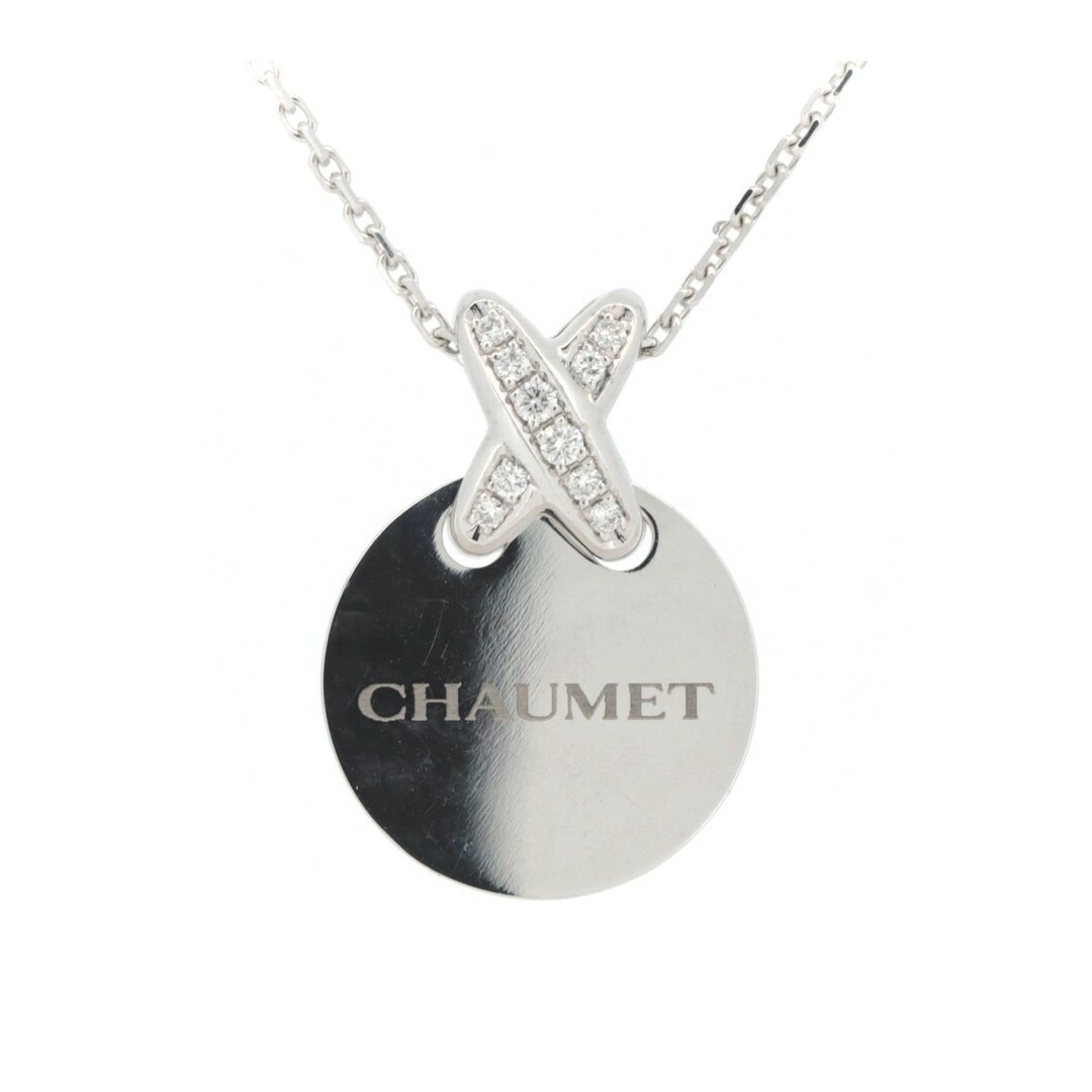 CHAUMET(ショーメ)の目立った傷や汚れなし ショーメ リアンメダル ダイヤモンド ネックレス限定38/50 K18WG(18金 ホワイトゴールド) レディースのアクセサリー(ネックレス)の商品写真