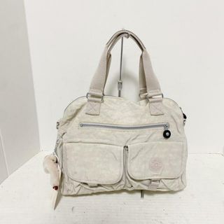 キプリング(kipling)のKipling(キプリング) ハンドバッグ - ライトベージュ 2way ナイロン(ハンドバッグ)