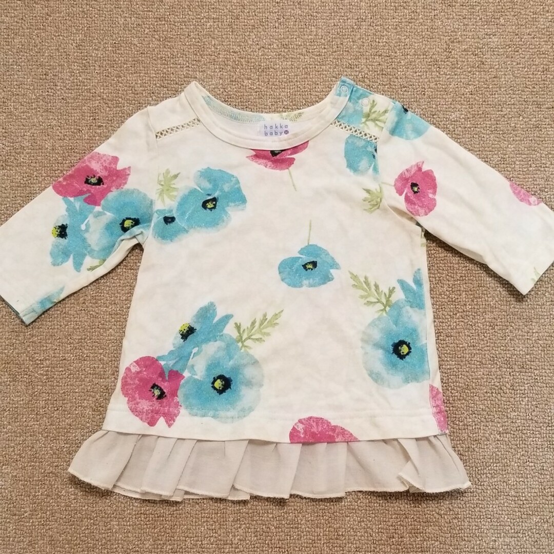 hakka kids(ハッカキッズ)のハッカキッズ　七分袖カットソー キッズ/ベビー/マタニティのキッズ服女の子用(90cm~)(Tシャツ/カットソー)の商品写真