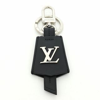 ルイヴィトン(LOUIS VUITTON)のルイヴィトン キーホルダー・LVクロッシュクレ ブラック/シルバー金具 カーフレザー バッグチャーム M68020 未使用品(財布)