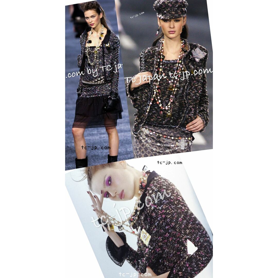CHANEL - シャネル スーツ CHANEL ブラック マルチ ウール CHANEL - シャネル スーツ CHANEL ブラック マルチ ウール